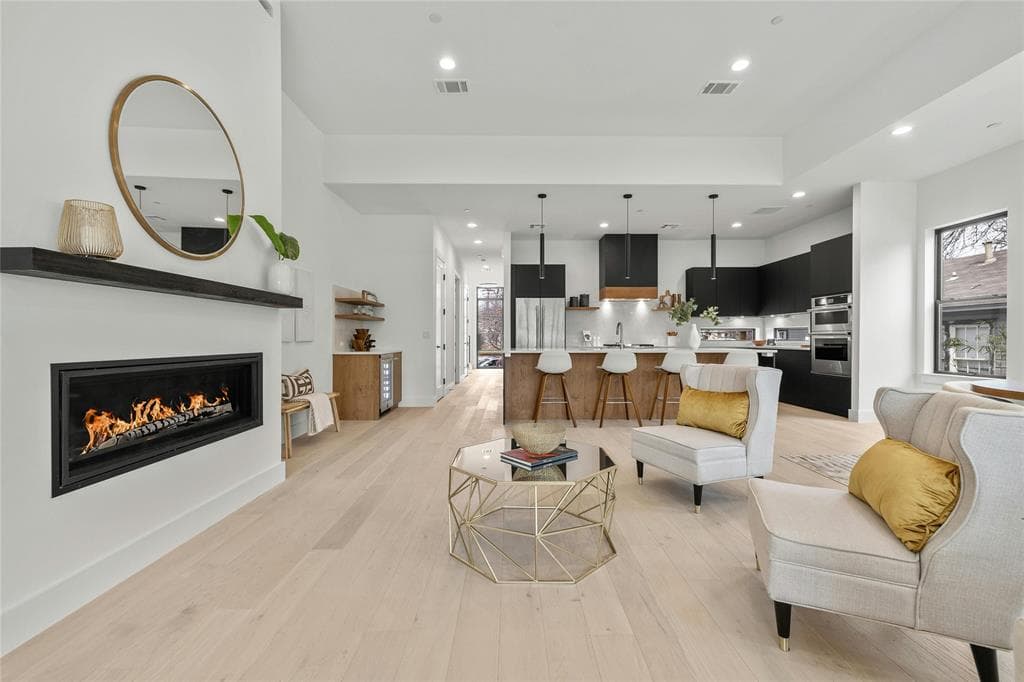 Living room with natural light
